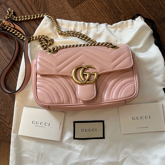 Gucci Handbags - Mini Gucci Marmont - Light Pink